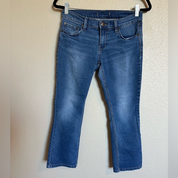 Free People Mid Rise Cropped Kick Flare Jeans - Picture 1 of 6